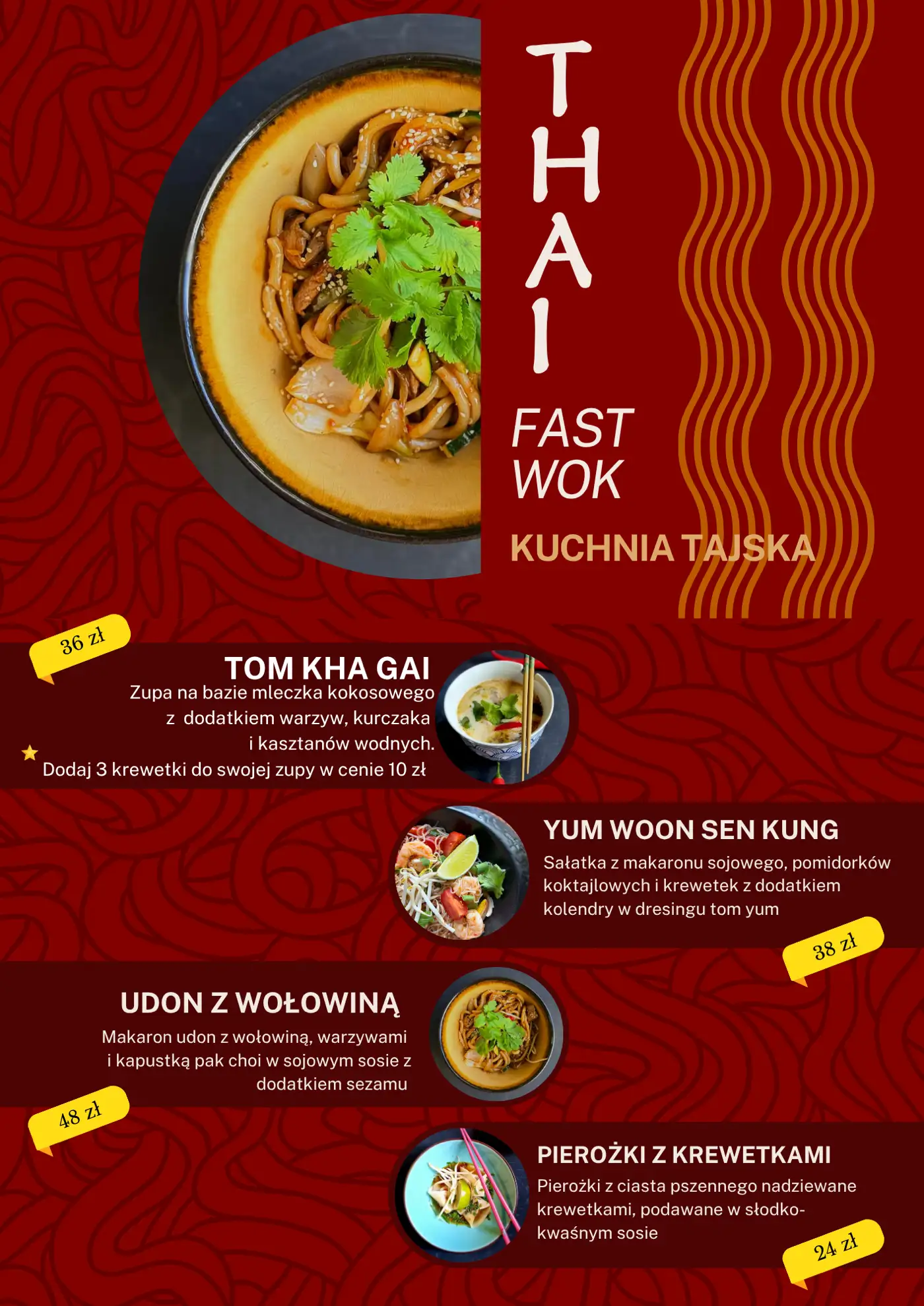 Red And White Modern Ramen Food Menu Document A4 - 1